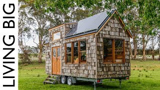 Super Affordable OffGrid Tiny House Built With Old Fence Palings [upl. by Adnylam]