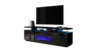 EvaKBL Electric Fireplace 71quot TV Stand Assembly [upl. by Anastice]