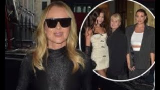 Amanda Holden looks incredible in black midi dress as she joins Jessica and Natalya Wright [upl. by Xineohp]