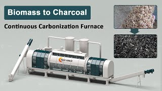 Biomass to Charcoal  Continuous Carbonization Furnace [upl. by Conny]