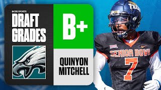 2024 NFL Draft Grades Eagles select Quinyon Mitchell No 22 Overall  CBS Sports [upl. by Ahtnama360]