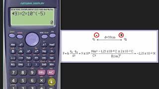 Tutorial uso de la calculadora  Ley de Coulomb [upl. by Bogusz]