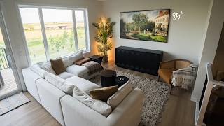 Setting up my new cozy living room space with the 85quot Frame TV [upl. by Eittap]