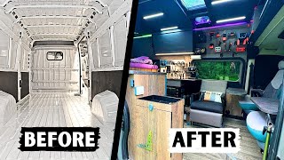 Sophisticated Camper Van Conversion  3 Years Start to Finish [upl. by Vange]