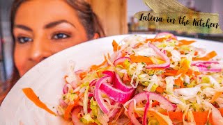 How to Make Curtido and Salsa for PUPUSAS  Pickled Cabbage [upl. by John807]