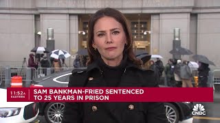 FTX founder Sam BankmanFried sentenced to 25 years in prison for massive crypto fraud [upl. by Rebah3]