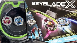 HASBROS NEW X STADIUM  Xtreme Battle Set Unboxing Dagger Dran  Tusk Mammoth Beys  Beyblade X [upl. by Ahsiuqel64]