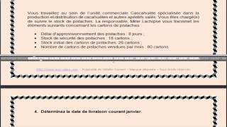 BTS MCO  BTS MUC Gestion  La gestion des approvisionnements  Cas Cahuete [upl. by Ladin]