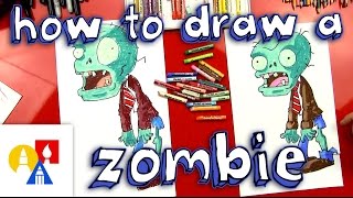 How To Draw A Zombie Plants vs Zombies [upl. by Dittman]