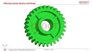 Helical gear plastic injection mold designocootcom [upl. by Egas]