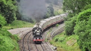 6024 King Edward I storms Sapperton Bank on 1Z24 The Royal Oak  100710 [upl. by Arayk]