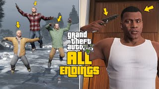 GTA 5  All 5 Endings ABC Secret amp BETA [upl. by Adolphus]