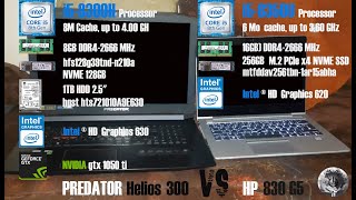 i58300H vs i58350U PREDATOR HELIO 300 VS HP 830 G5computerbootstartspeedtestbootingHDD SSD [upl. by Atterol553]