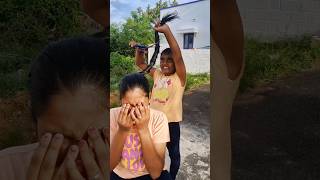 going to CUT✂️ sisters HAIR 😱TomampJerry 🤣DiyaIshwarya shorts viralvideo [upl. by Yuzik]