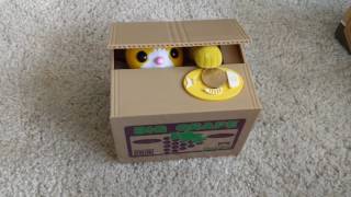 Cute Cat Automated Stealing Coin Money Box Piggy Bank Storage Saving Box [upl. by Malet951]