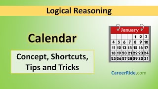 Calendar  Tricks amp Shortcuts for Placement tests Job Interviews amp Exams [upl. by Yedorb]