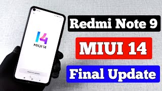 Redmi Note 9 MIUI 14 UPDATE  Final Update [upl. by Penthea]