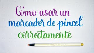 🖌️ CÓMO USAR un MARCADOR de PINCEL CORRECTAMENTE para LETTERING [upl. by Ydnir793]