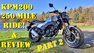 Lifan KP Master KPM200 First Ride and Review Part 2  Riding a Chinese Motorcycle [upl. by Haerle]