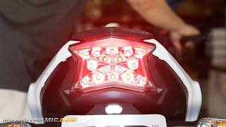 20172018 Kawasaki Ninja 650 Z650 Z900 Sequential Integrated LED Tail Lights Clear Lens [upl. by Elocn]