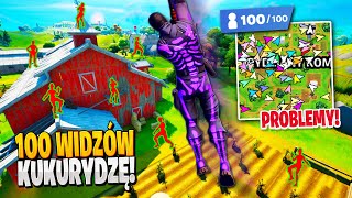 100 WIDZÓW na KUKURYDZIANY KOMPLEKS w Fortnite  🌽 duże PROBLEMY [upl. by Avert50]