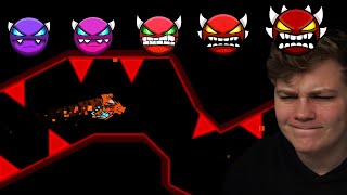 THE WORST DEMON OF EACH DIFFICULTY  Geometry Dash 21 [upl. by Eidda]