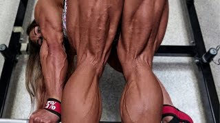 Nataliya Kuznetsova Leg day training  Russian  FBB Muscle Woman [upl. by Elokkin]