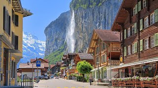 Lauterbrunnen 4K  The Most Beautiful Village in Switzerland  Travel Vlog 4K Video Ultra HD 60fps [upl. by Seniag]