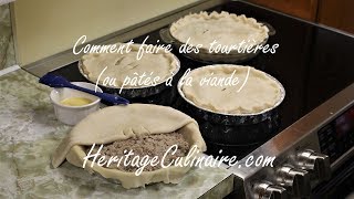 Comment faire des tourtières pâtés à la viande [upl. by Romine805]