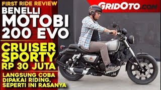 Benelli Motobi 200 EVO l First Ride Review l GridOto [upl. by Walt77]