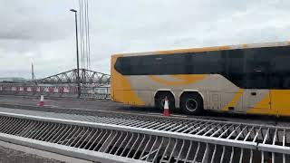 Crossing the Forth Road Bridge  Forth Bridge View  17824 [upl. by Aetnahc]