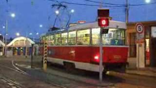 Tram depot in Prague Prag Praha Vozovna Pankrác  Straßenbahn  Villamos [upl. by Yaker]