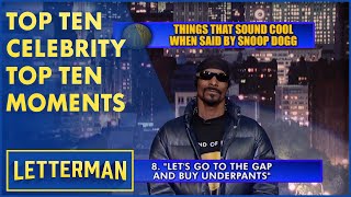 Top Ten Celebrity Top Ten Moments  Letterman [upl. by Munsey413]