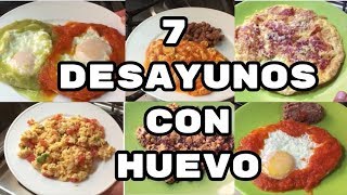 7 Desayunos con Huevo Desayunos Faciles y RapidosFABI CEA [upl. by Nwahsan]