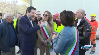 Salvini sopralluogo al cantiere della Fondovalle Sangro [upl. by Aicilehp]