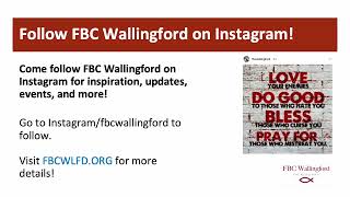 FBC Wallingford Announcements 10624 [upl. by Riess]