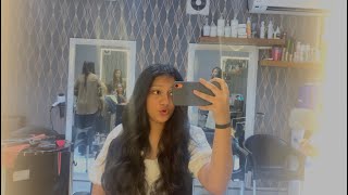 Mera hair treatment💆🏻‍♀️ kiya in bush beauty lounge me 😍 [upl. by Yssirhc]