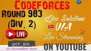 Codeforces Round 983 Div 2  Live Problems Solving  Solutions Disscussion [upl. by Hymie]