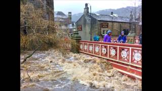 Hebden Bridge Flooding 26 Dec 2015  Slideshow [upl. by Ahsemit]