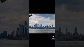 Hoboken Waterfront 💦🏞😌hoboken waterfront scenicviews clouds water calming nj youtubeshorts [upl. by Raffin]