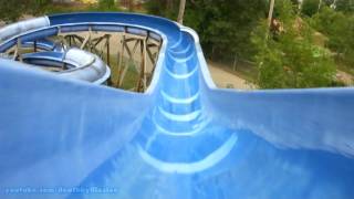 Jungle Rapids Tube Slide HD POV Noahs Ark Waterpark [upl. by Accebar]