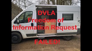 FAILED Freedom of Information Request to DVLA for change of body type to motor caravan [upl. by Aitselec180]