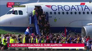 Así recibieron a Croacia tras el subcampeonato [upl. by Pelage]