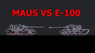 PzKpfw VIII quotMAUSquot VS PzKpfw E100  People Playground tank battle [upl. by Colley]