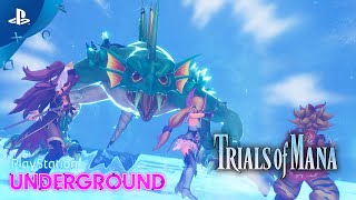 Trials of Mana  Fiegmund Boss Battle  PlayStation Underground [upl. by Nilhsa]