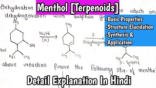 Menthol TerpenoidsNatural Product Organic Chemistry Structure ElucidationSynthesis ampApplication [upl. by Karame258]