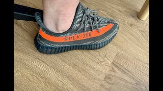 YEEZY 350 Caarbon Beluga unboxing and comparison [upl. by Seidler]