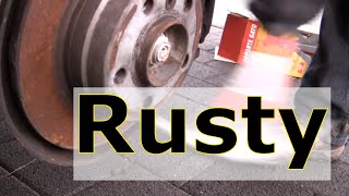 How to Fix Stuck Hand Brake BMW 320i Rusty Rotors Stop Emergency Parking Brake Verrostet [upl. by Dincolo]