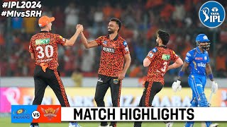 Sunrisers Hyderabad Vs Mumbai Indians IPL 55th Match Highlights 2024  MI vs SRH IPL 2024 Highlights [upl. by Bluefarb]