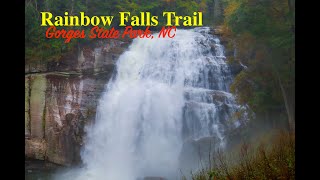 Rainbow Falls Trail To Rainbow Hidden Turtleback amp Drift Falls  Gorges State Park  NC [upl. by Adiuqal777]